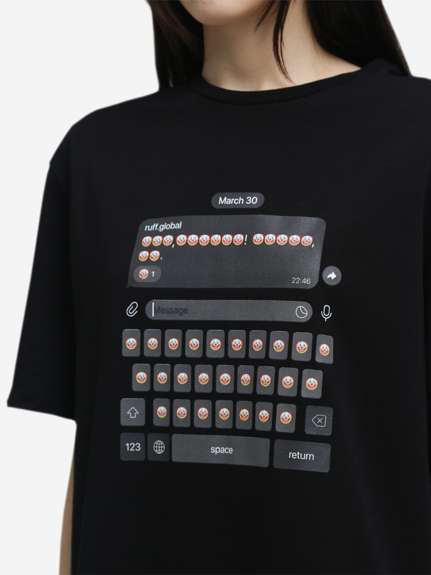 Хлопковая футболка "Clown Keyboard"