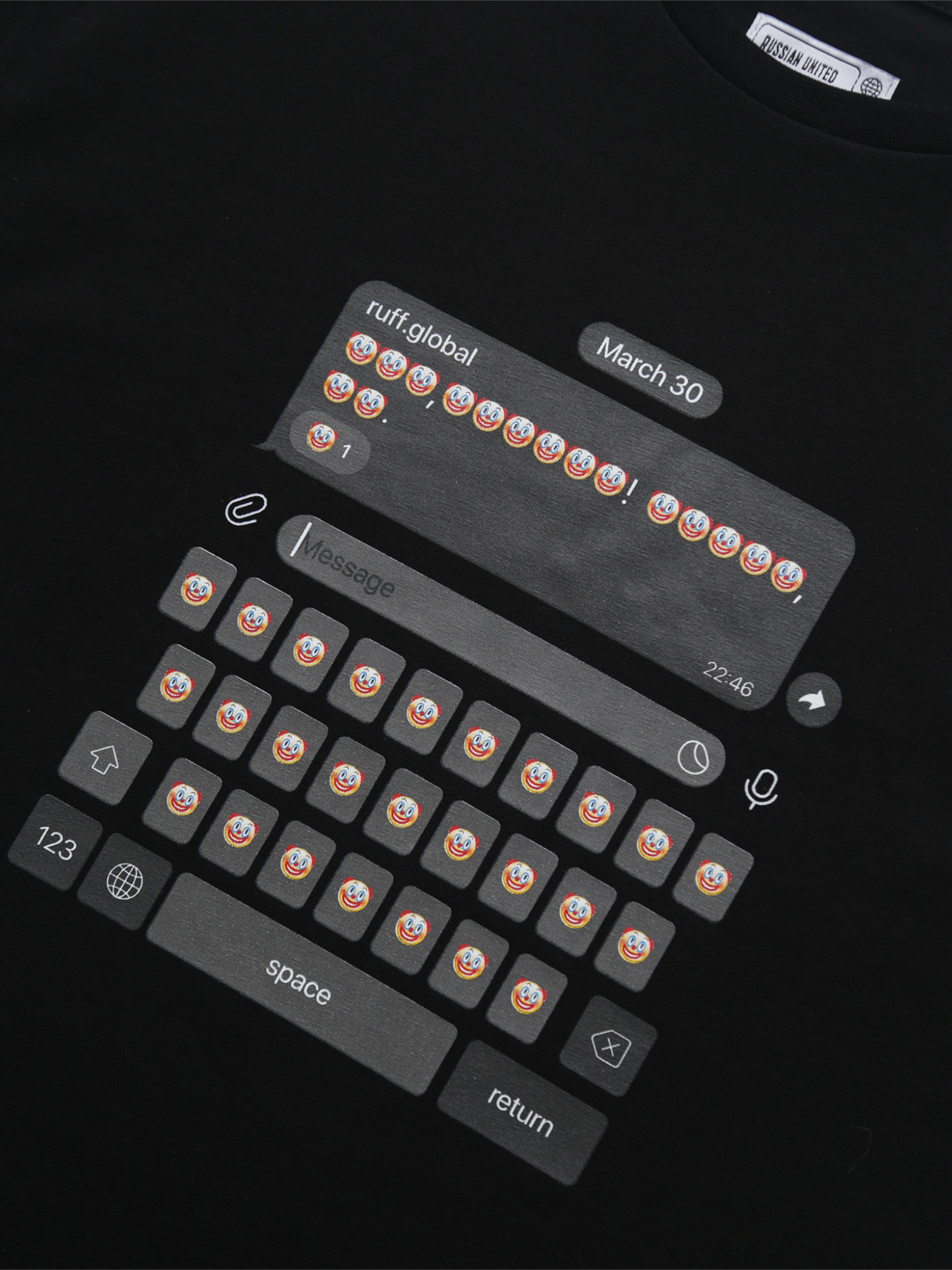 Хлопковая футболка "Clown Keyboard"