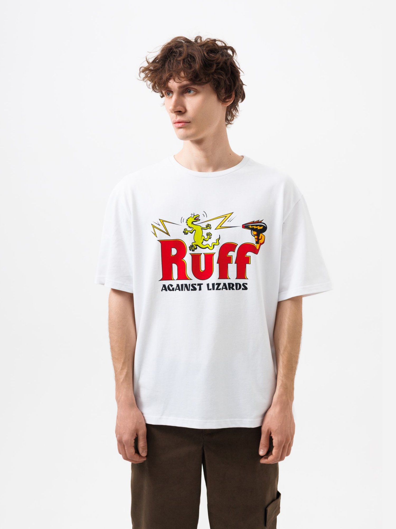 Хлопковая футболка "RUFF Against Lizards"