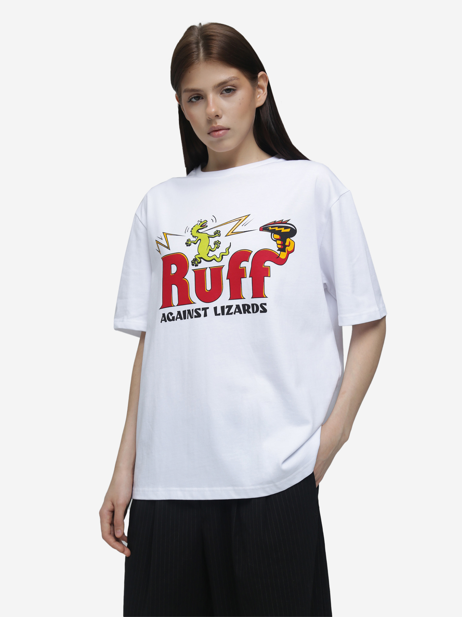 Хлопковая футболка "RUFF Against Lizards"