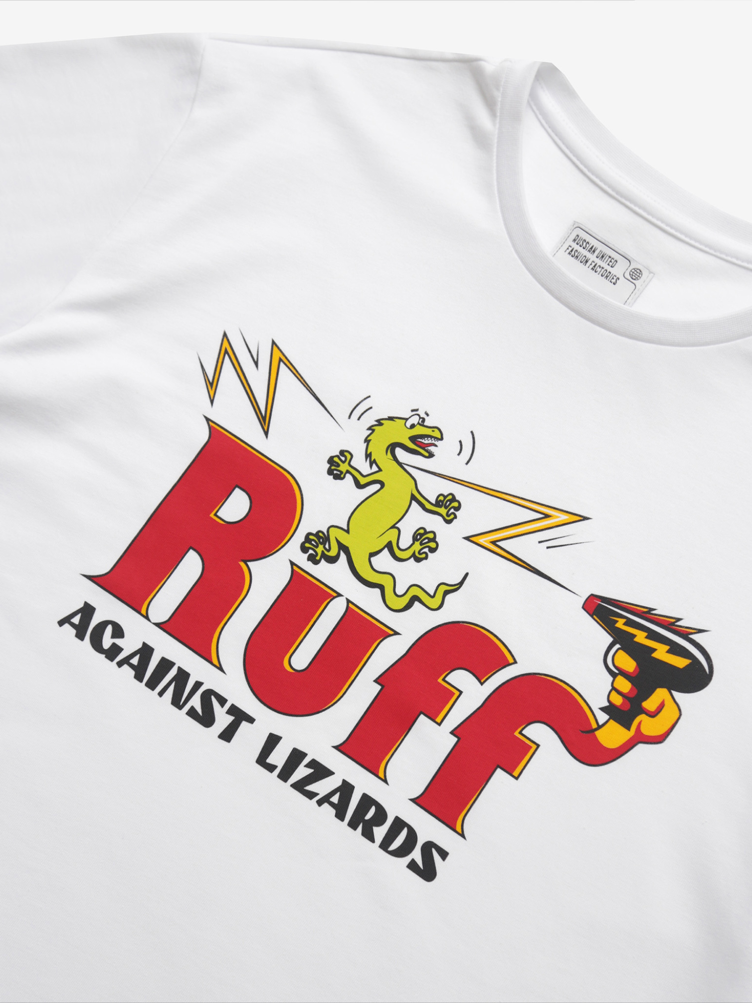 Хлопковая футболка "RUFF Against Lizards"